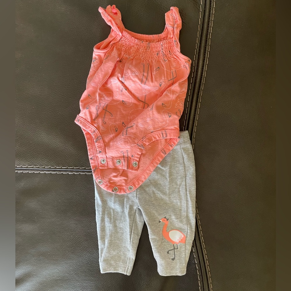 Carters 3m Flamingo Outfit